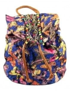Mochila Floreada Terciopelo... 2