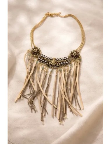 Collar Chapones De Metal Con Strass...