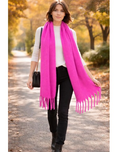 Pashmina Bufandon Gruesa Fucsia Con...