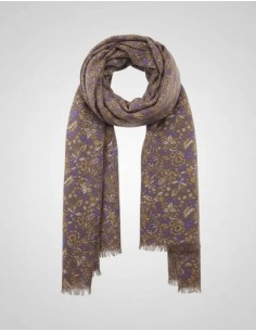 Pashmina Floreada Pura Lana...