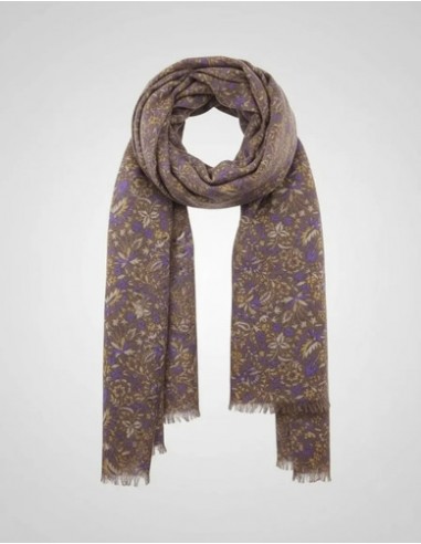 Pashmina Floreada Pura Lana Italiana...