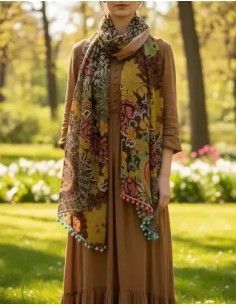 Pashmina Floreada Super...