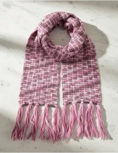 Bufanda Italianas Tejidas Rosa Con...