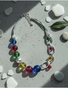 Collar Corto Simil Perlas...