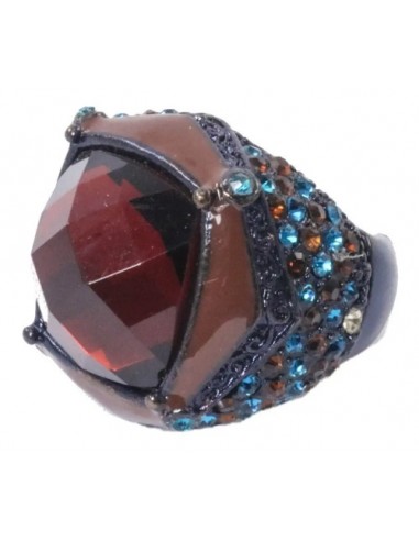 Anillo Gema Extensible Bordó Tu