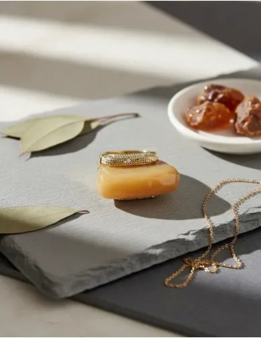 Anillo Piedra  Caramel Caqui
