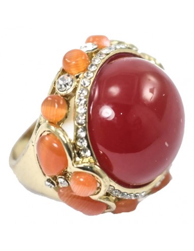 Anillo Piedras Bordo Bordó