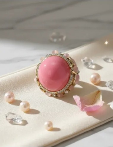 Anillo Piedras Rosa  Rosa