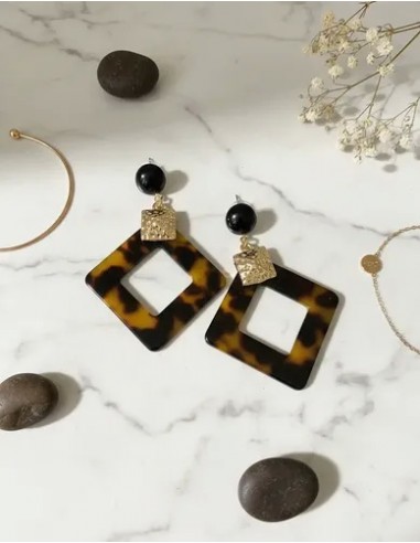 Par De Aros Colgantes Rombo...