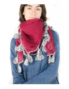 Pashmina Bufanda Con Borlas... 2