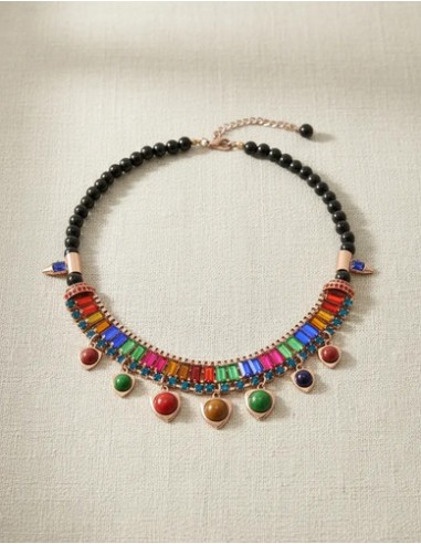 Collar Corto Simil Perlas Negras...