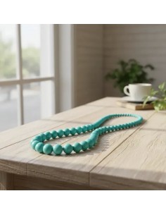 Collar Largo Perlas Madera... 2