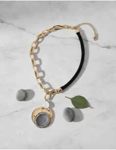 Collar Corto Cordon Cadena...