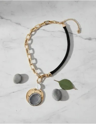 Collar Corto Cordon Cadena Dije Con...