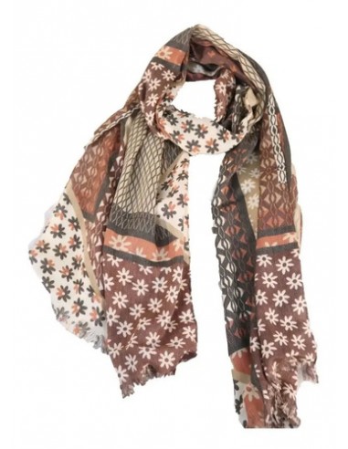 Pashmina Italiana Marron Florcitas...