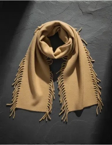 Bufanda Italiana Camel-negro Doble...