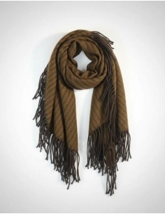 Bufanda Marron Lurex Doble...