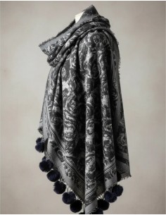 Pashmina Pura Lana Floreado...