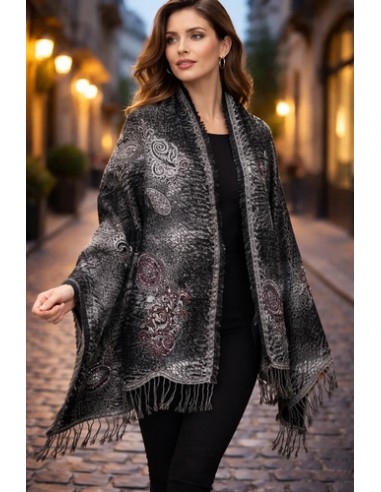 Pashmina Bordada Pura Lana Diseño...
