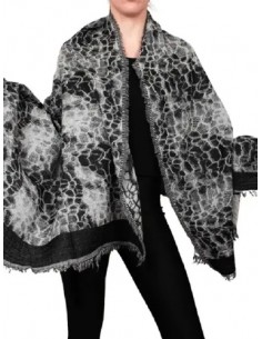 Pashmina Atigrada Negra... 2