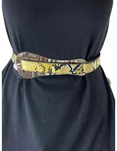 Cinturón Cinto Reptil Amarillo...