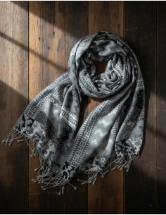 Pashmina Gris Zig Zag... 2