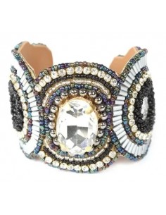 Brazalete Negro Ancho Con...