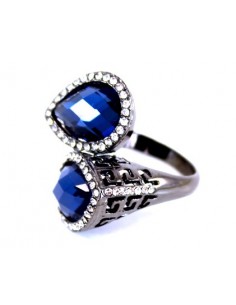 ANILLO 2 GOTAS CON STRASES