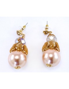 PAR DE AROS PERLAS CON...