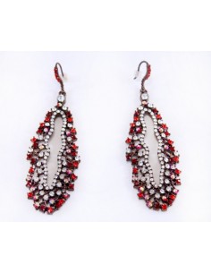 PAR DE AROS LARGOS STRASES...