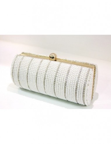 CARTERA CILINDRO PERLAS STRASS