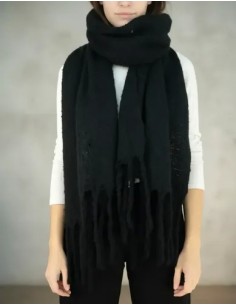 Pashmina Bufandon Negra Con...