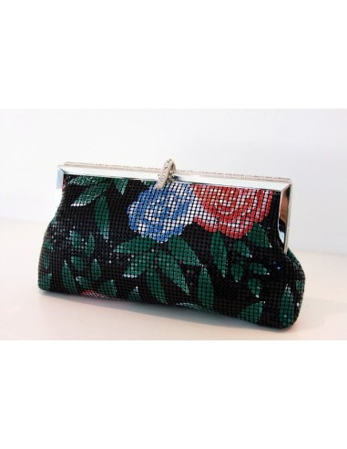 CARTERA DE MALLA FLOREADA