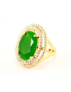 ANILLO PIEDRA OVAL VERDE...