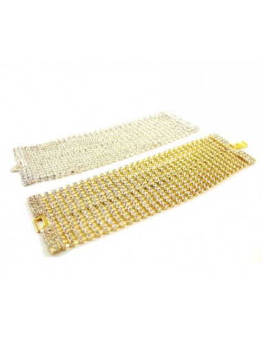 BRAZALETE 10 LINEAS DE STRASS