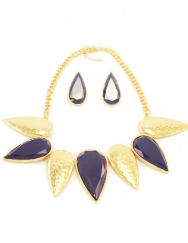 SET COLLAR Y PAR DE AROS GOTAS