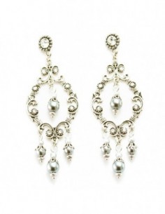 PENDIENTES PERLITAS CON STRAS