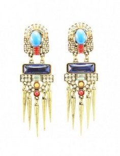 PAR DE AROS MULTICOLOR CON...