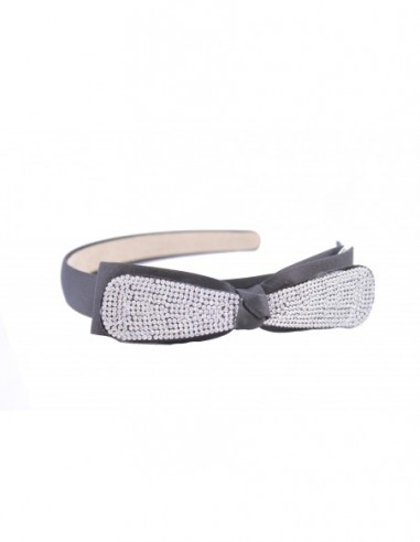 VINCHA FORRADA CON MOÑO STRASS