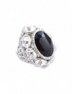 ANILLO PIEDRA OVAL CON STRASS